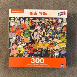 Nickelodeon '90s Cartoon Characters Puzzle - Orange and Multicolor